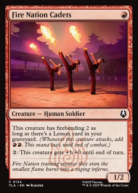 Fire Nation Cadets, Magic card TLA 134 — Avatar: The Last Airbender set