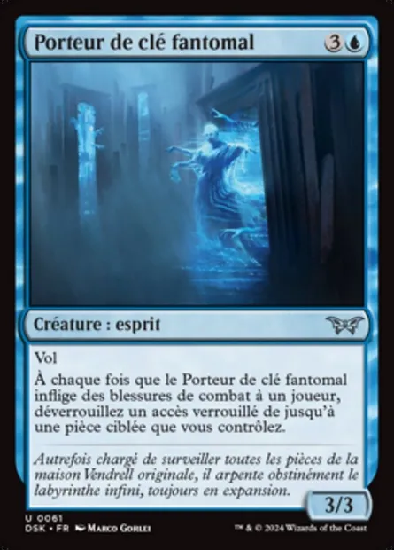 Porteur de clé fantomal, carte Magic DSK 61 — extension Duskmourn: House of Horror