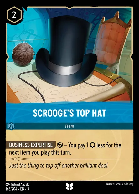 Scrooge's Top Hat, Disney Lorcana card CH3-166 — Into the Inklands set