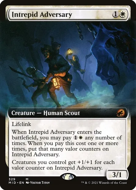Intrepid Adversary, Magic card MID 329 — Innistrad: Midnight Hunt set