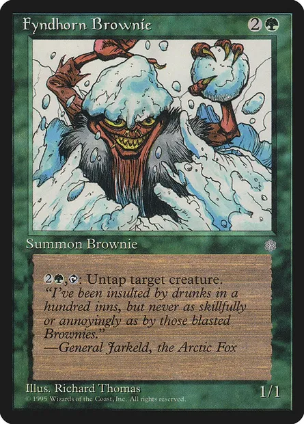 Fyndhorn Brownie, Magic card ICE 242 — Ice Age set
