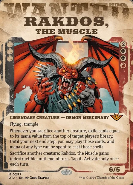 Rakdos, the Muscle, Magic card OTJ 297 — Outlaws of Thunder Junction set