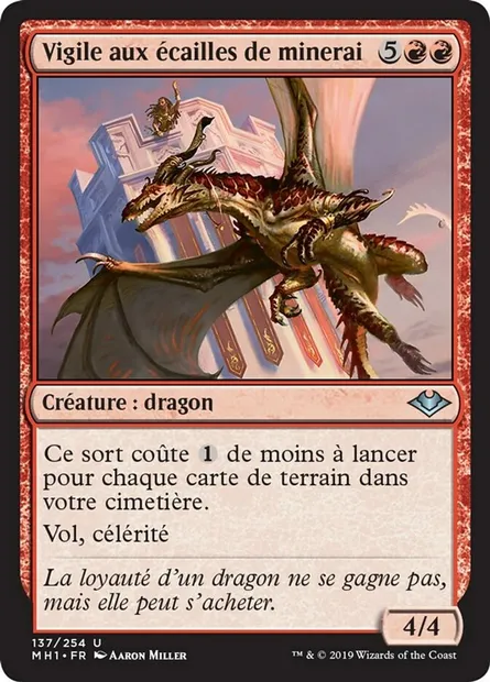 Vigile aux écailles de minerai, carte Magic MH1 137 — extension Horizons du Modern