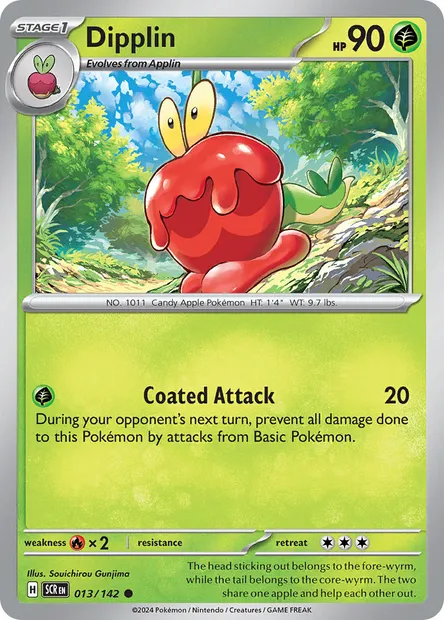 Dipplin, Pokémon card SCR 013 — Stellar Crown set