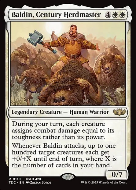 Baldin, Century Herdmaster, Magic card TDC 110 — Tarkir: Dragonstorm Commander set