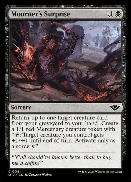 Mourner's Surprise, Magic card OTJ 94 — Outlaws of Thunder Junction set