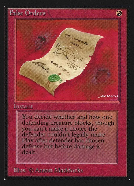 False Orders, Magic card CED 148 — Collectors' Edition set