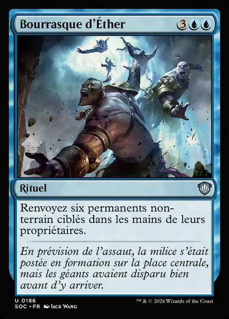 Bourrasque d'Éther, carte Magic SOC 186 — extension Secrets of Strixhaven Commander