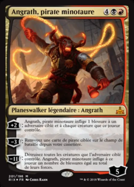 Angrath, pirate minotaure, carte Magic RIX 201 — extension Les combattants d'Ixalan