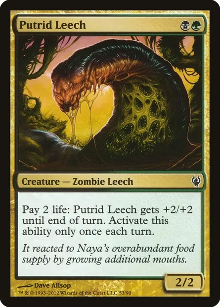 Sangsue putride, carte Magic DDJ 53 — extension Duel Decks: Izzet vs. Golgari