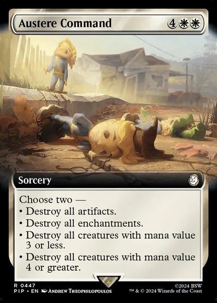 Commandement d'austérité, carte Magic PIP 447 — extension Fallout