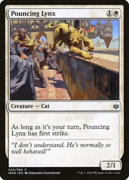 Pouncing Lynx, Magic card WAR 25 — War of the Spark set