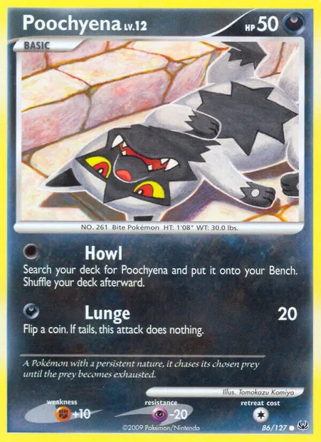Poochyena, Pokémon card PL 86 — Platinum set