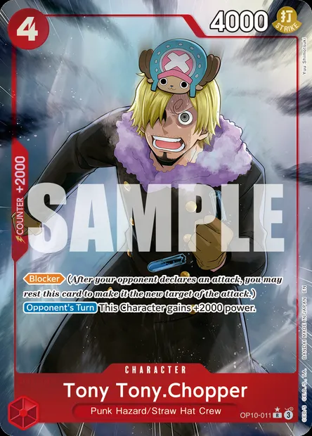 Tony Tony.Chopper, One Piece card OP10-011 — ROYAL BLOOD set