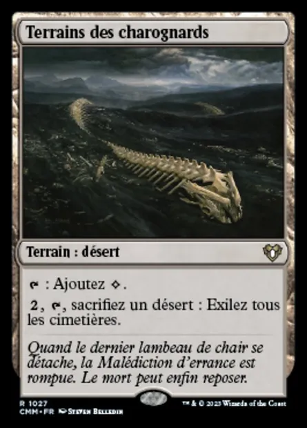 Terrains des charognards, carte Magic CMM 1027 — extension Commander Masters