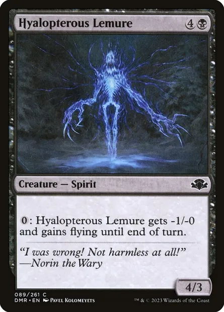 Hyalopterous Lemure, Magic card DMR 89 — Dominaria Remastered set