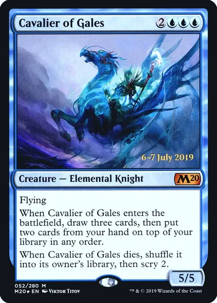Cavalier des bourrasques, carte Magic PM20 52s — extension Core Set 2020 Promos