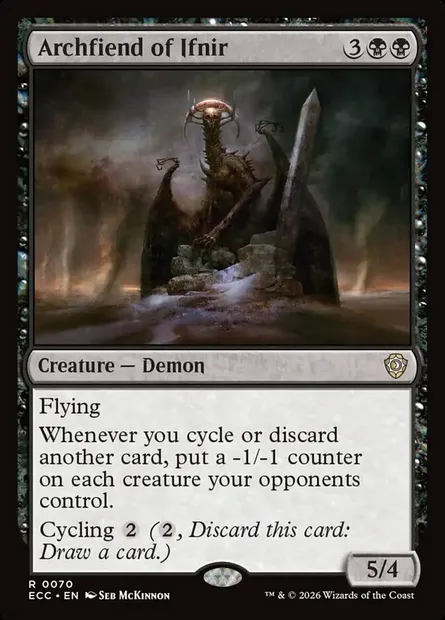Archfiend of Ifnir, Magic card ECC 70 — Lorwyn Eclipsed Commander set