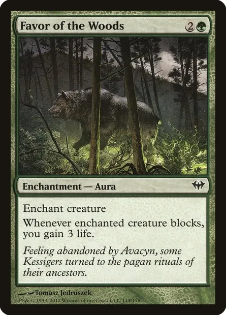 Favor of the Woods, Magic card DKA 113 — Dark Ascension set