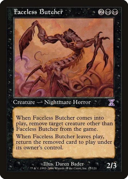 Faceless Butcher, Magic card TSB 43 — Time Spiral Timeshifted set
