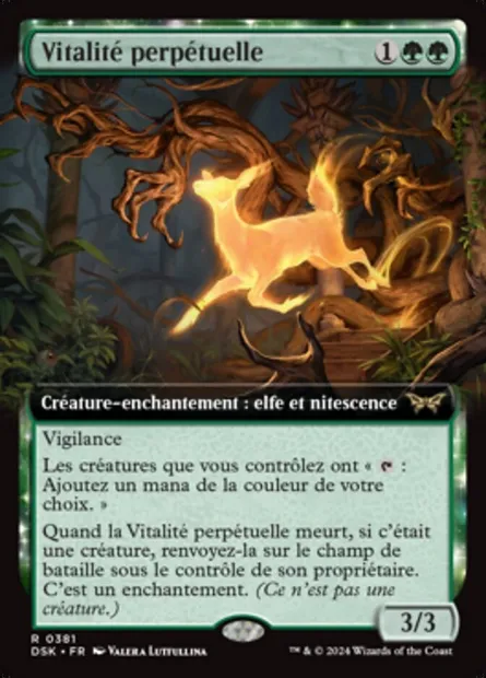 Vitalité perpétuelle, carte Magic DSK 381 — extension Duskmourn: House of Horror