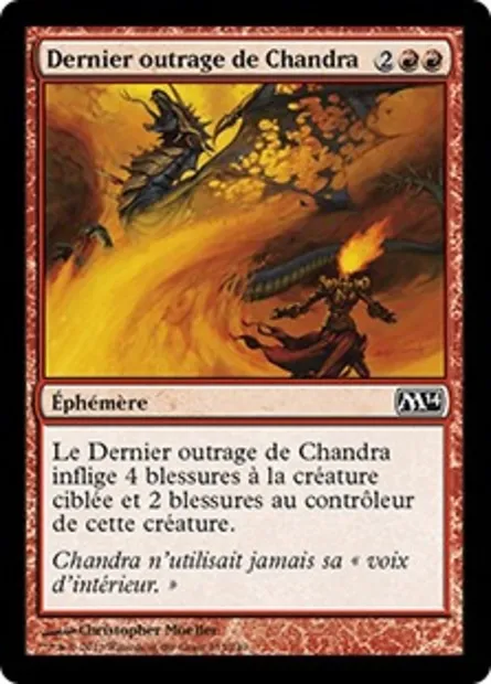 Dernier outrage de Chandra, carte Magic M14 133 — extension Magic 2014