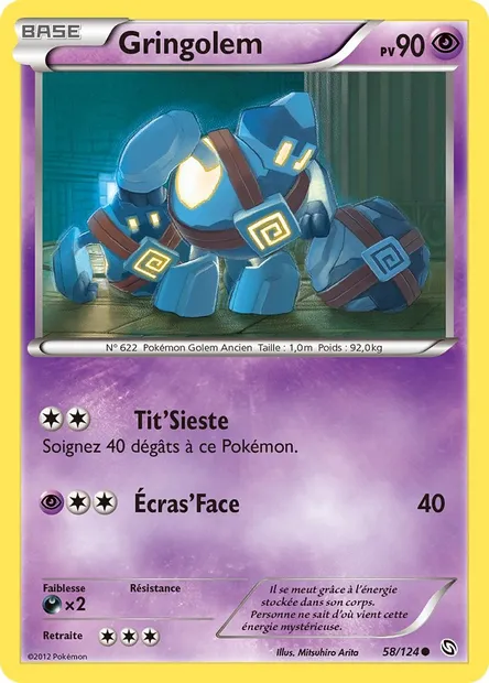Gringolem, carte Pokémon DRX 58 — extension Dragons Éxaltés