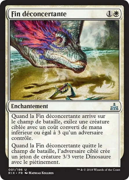 Fin déconcertante, carte Magic RIX 1 — extension Les combattants d'Ixalan