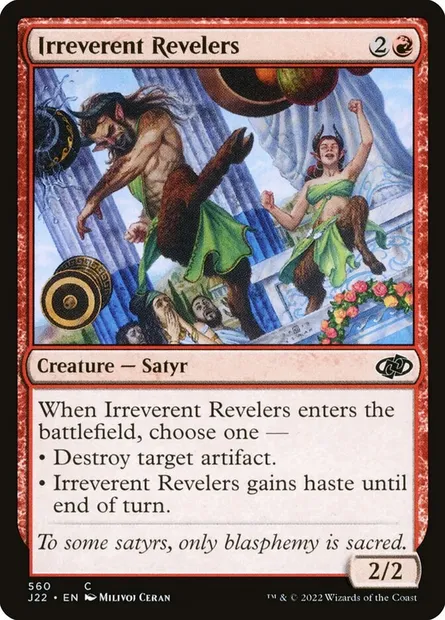 Irreverent Revelers, Magic card J22 560 — Jumpstart 2022 set