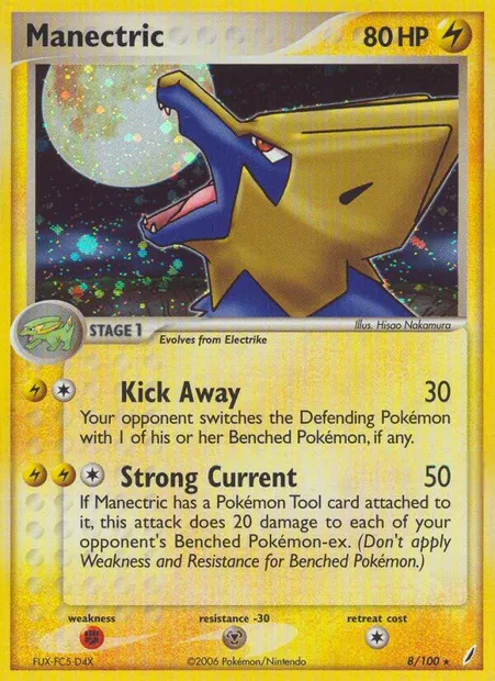 Manectric, Pokémon card CG 8 — Crystal Guardians set