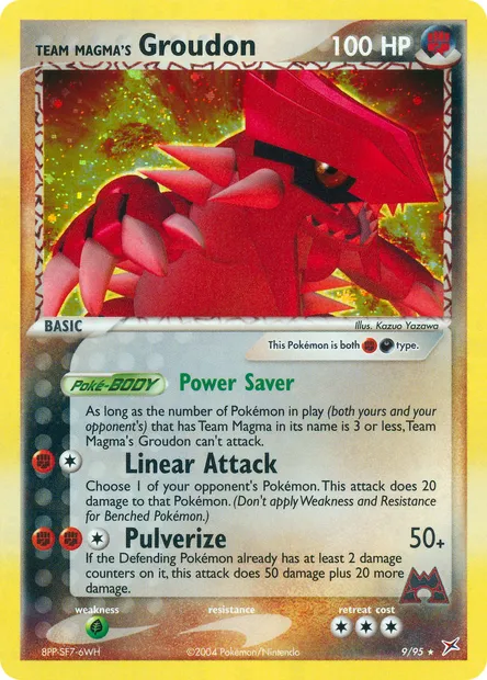 Team Magma's Groudon, Pokémon card MA 9 — Team Magma vs Team Aqua set
