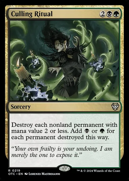 Culling Ritual, Magic card OTC 219 — Outlaws of Thunder Junction Commander set