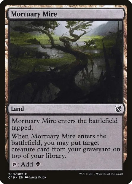 Mortuary Mire, Magic card C19 260 — Commander 2019 set
