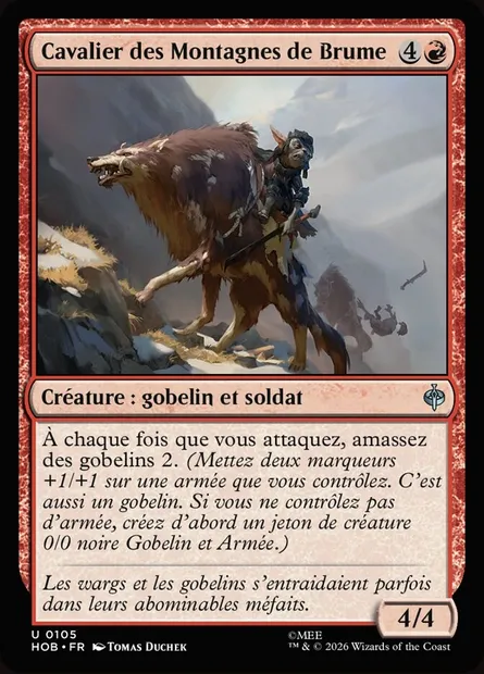 Cavalier des Montagnes de Brume, carte Magic HOB 105 — extension The Hobbit