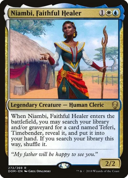Niambi, Faithful Healer, Magic card DOM 272 — Dominaria set