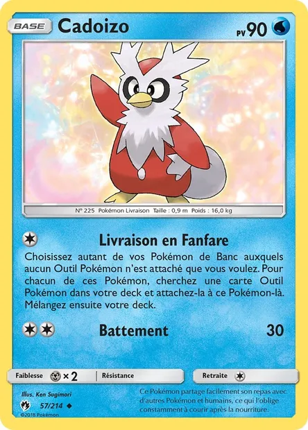 Cadoizo, carte Pokémon LOT 57 — extension Tonnerre Perdu