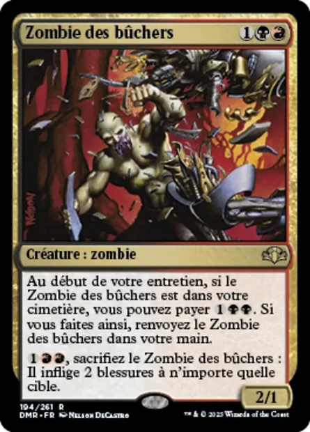 Zombie des bûchers, carte Magic DMR 194 — extension Dominaria Remastered