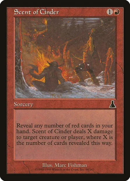 Scent of Cinder, Magic card UDS 96 — Urza's Destiny set
