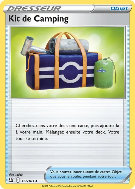 Kit de Camping, carte Pokémon BST 122 — extension Styles de combat