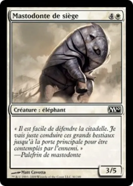 Mastodonte de siège, carte Magic M10 30 — extension Magic 2010