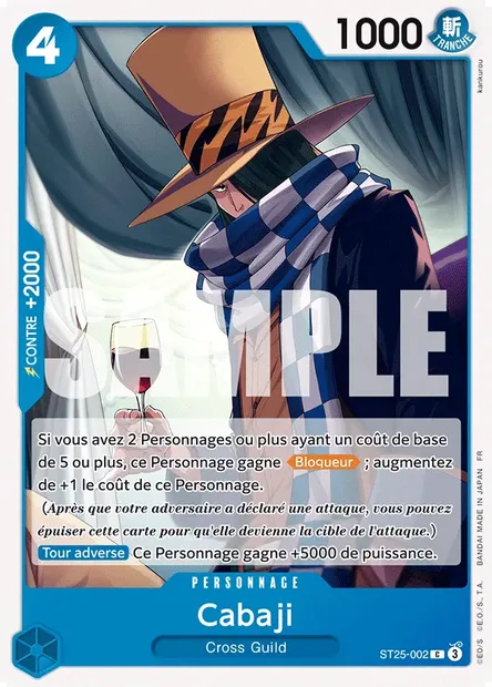 Cabaji, carte One Piece ST25-002 — extension BLEU Baggy