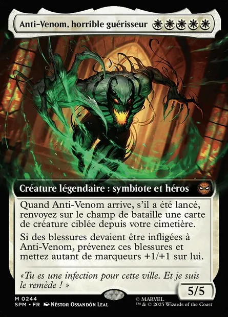 Anti-Venom, horrible guérisseur, carte Magic SPM 244 — extension Marvel's Spider-Man