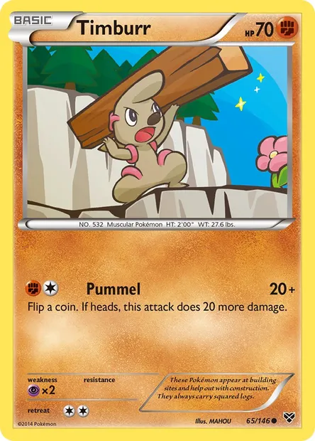 Timburr, Pokémon card XY 65 — XY set