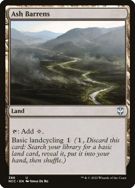 Ash Barrens, Magic card NCC 386 — New Capenna Commander set