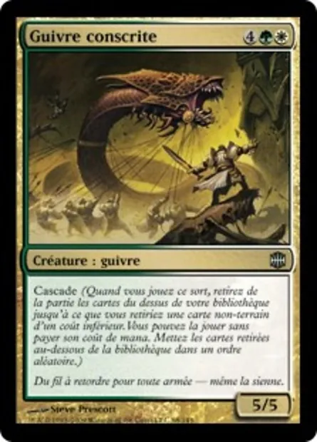Guivre conscrite, carte Magic ARB 68 — extension La Renaissance d'Alara