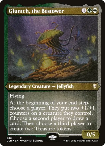Gluntch, the Bestower, Magic card CLB 533 — Commander Legends: Battle for Baldur's Gate set