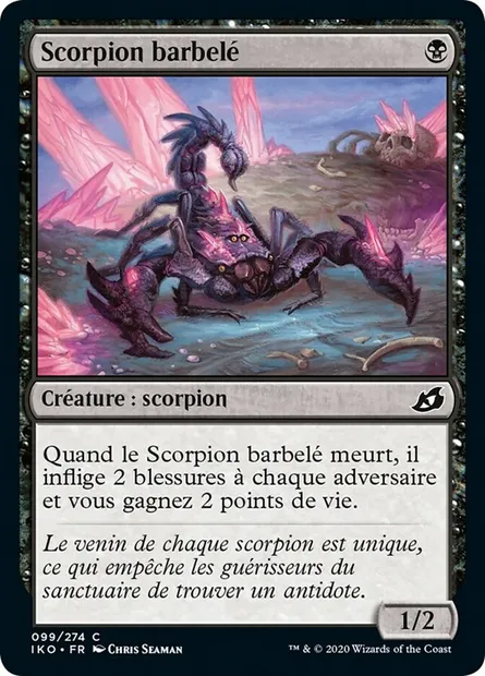 Scorpion barbelé, carte Magic IKO 99 — extension Ikoria: Lair of Behemoths