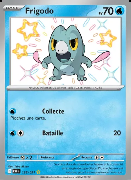 Frigodo, carte Pokémon PAF 128 — extension Destinées de Paldea