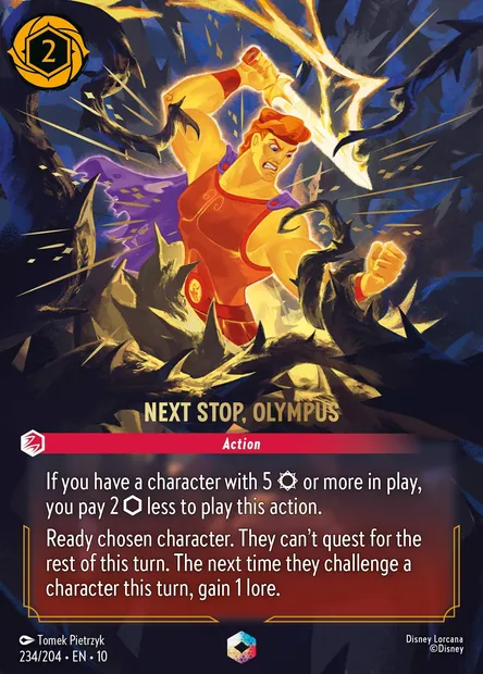 Next Stop, Olympus, Disney Lorcana card CH10-234 — Whispers in the Well set