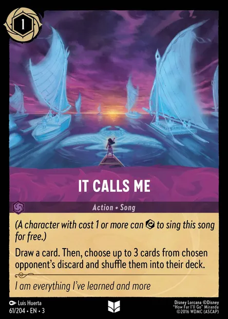 It Calls Me, Disney Lorcana card CH3-061 — Into the Inklands set